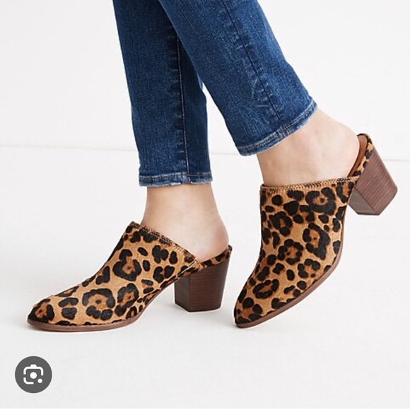 Madewell Shoes - Madewell, Harper Mule in Leopard Calf Hair
